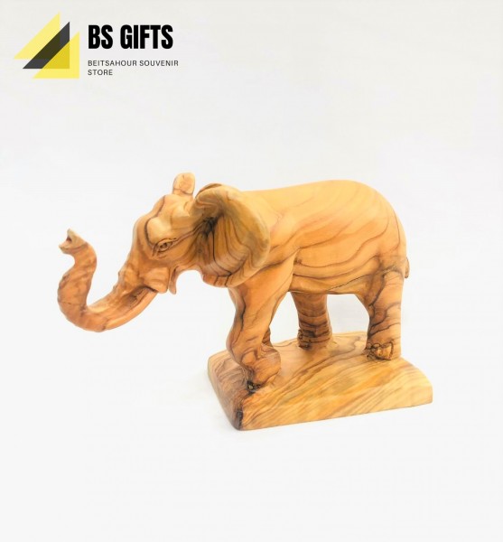 Artist made High quality Olive wood Elephant made in Bethlehem 17x11 cm