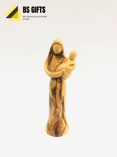 Faceless small size virgin mary carrying baby jesus 13x3.50 cm
