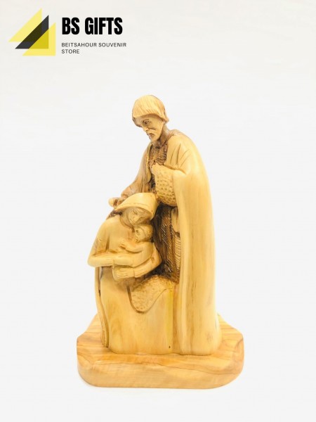 Artist made holy family with base 19x11.50 cm