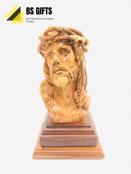Artistic work jesus face with the crown of thorns 26x15 cm