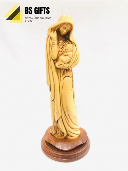 Artist made virgin mary with baby jesus 33x14 cm