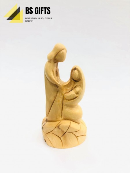 Small size rock holy family 12x6 cm