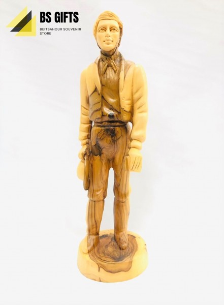 Joseph Smith standing with book and hat 32.50x10cm