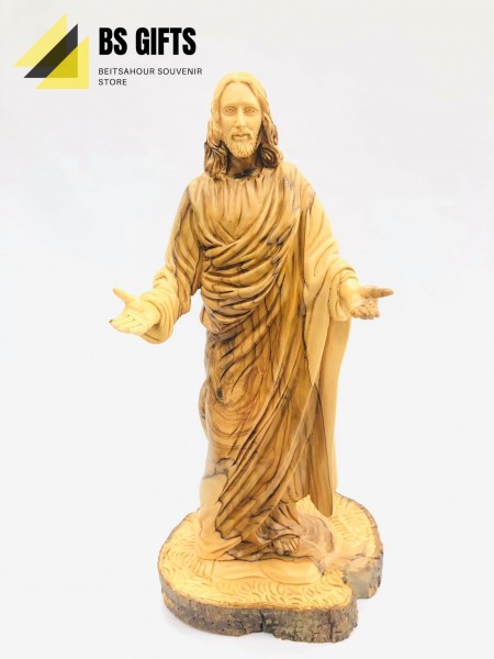 Artistic work jesus opening arms 30x15 cm