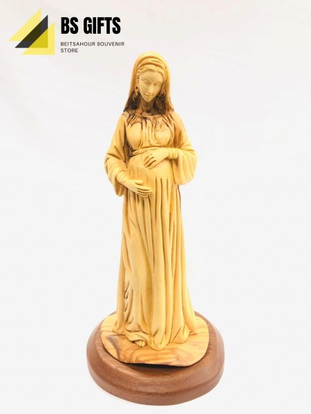 Artist made pregnant virgin mary large size 30x15cm